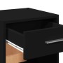 Mesita de noche madera de ingeniería negro 35x34x65 cm de vidaXL, Mesitas de noche - Ref: Foro24-840578, Precio: 46,52 €, Des...