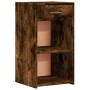 Mesita de noche madera de ingeniería roble ahumado 35x34x65 cm de vidaXL, Mesitas de noche - Ref: Foro24-840584, Precio: 42,6...