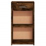 Mesita de noche madera de ingeniería roble ahumado 35x34x65 cm de vidaXL, Mesitas de noche - Ref: Foro24-840584, Precio: 42,6...