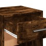Mesita de noche madera de ingeniería roble ahumado 35x34x65 cm de vidaXL, Mesitas de noche - Ref: Foro24-840584, Precio: 42,6...