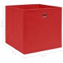 Cajas de almacenaje 10 uds tela rojo 32x32x32 cm de vidaXL, Cestas para almacenaje - Ref: Foro24-288363, Precio: 47,89 €, Des...