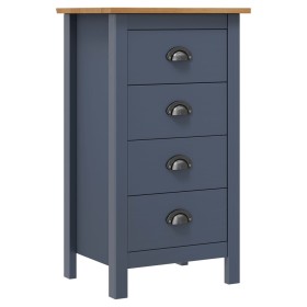 Mesita de noche Hill madera maciza de pino gris 46x35x49,5 cm de vidaXL, Aparadores - Ref: Foro24-288913, Precio: 87,86 €, De...