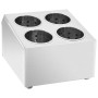 Soporte para cubiertos 4 rejillas acero inoxidable cuadrado de vidaXL, Bandejas de cubiertos y utensilios - Ref: Foro24-51229...