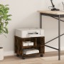 Soporte para impresora con ruedas roble ahumado 41x32x34,5 cm de vidaXL, Soportes para impresoras - Ref: Foro24-840615, Preci...