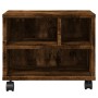 Soporte para impresora con ruedas roble ahumado 41x32x34,5 cm de vidaXL, Soportes para impresoras - Ref: Foro24-840615, Preci...