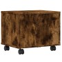 Soporte para impresora con ruedas roble ahumado 41x32x34,5 cm de vidaXL, Soportes para impresoras - Ref: Foro24-840615, Preci...