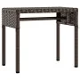 Tumbona con capota y mesa ratán sintético marrón de vidaXL, Tumbonas - Ref: Foro24-368198, Precio: 211,76 €, Descuento: %