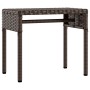 Tumbona con capota y mesa ratán sintético marrón de vidaXL, Tumbonas - Ref: Foro24-368198, Precio: 193,31 €, Descuento: %