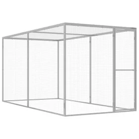Jaula para gatos acero galvanizado 3x1,5x1,5 m de vidaXL, Jaulas y habitáculos para animales pequeños - Ref: Foro24-146357, P...