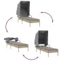 Sun lounger with beige synthetic rattan hood by vidaXL, Loungers - Ref: Foro24-368191, Price: 198,26 €, Discount: %