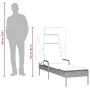 Sun lounger with beige synthetic rattan hood by vidaXL, Loungers - Ref: Foro24-368191, Price: 198,26 €, Discount: %