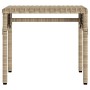 Tumbona con capota y mesa ratán sintético beige de vidaXL, Tumbonas - Ref: Foro24-368201, Precio: 193,99 €, Descuento: %