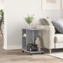Mesa auxiliar ruedas madera ingeniería gris hormigón 50x30x55cm de vidaXL, Mesas auxiliares - Ref: Foro24-840572, Precio: 38,...