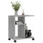 Mesa auxiliar ruedas madera ingeniería gris hormigón 50x30x55cm de vidaXL, Mesas auxiliares - Ref: Foro24-840572, Precio: 40,...