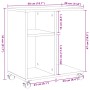 Mesa auxiliar ruedas madera ingeniería gris hormigón 50x30x55cm de vidaXL, Mesas auxiliares - Ref: Foro24-840572, Precio: 38,...