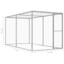 Jaula para gatos acero galvanizado 3x1,5x1,5 m de vidaXL, Jaulas y habitáculos para animales pequeños - Ref: Foro24-146357, P...