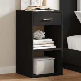 Mesitas de noche 2 uds madera de ingeniería negro 35x34x65 cm de vidaXL, Mesitas de noche - Ref: Foro24-840579, Precio: 65,21...