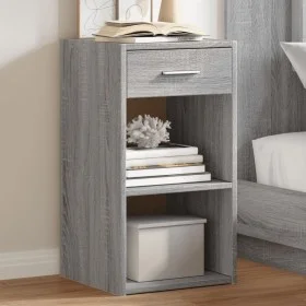 Mesitas noche 2 uds madera ingeniería gris Sonoma 35x34x65 cm de vidaXL, Mesitas de noche - Ref: Foro24-840587, Precio: 64,34...