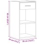 Mesitas noche 2 uds madera ingeniería roble ahumado 35x34x65 cm de vidaXL, Mesitas de noche - Ref: Foro24-840585, Precio: 60,...