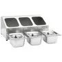 Soporte bandeja Gastronorm con 3 bandejas 1/6 acero inoxidable de vidaXL, Contenedores para utensilios de cocina - Ref: Foro2...