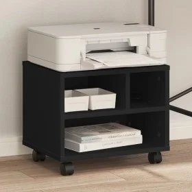 Soporte para impresora con ruedas negro 41x32x34,5 cm de vidaXL, Soportes para impresoras - Ref: Foro24-840612, Precio: 44,66...