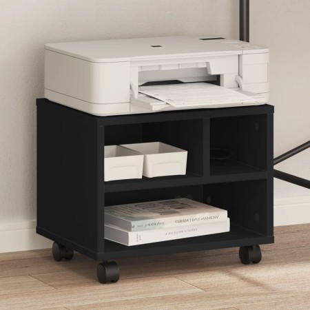 Soporte para impresora con ruedas negro 41x32x34,5 cm de vidaXL, Soportes para impresoras - Ref: Foro24-840612, Precio: 45,51...