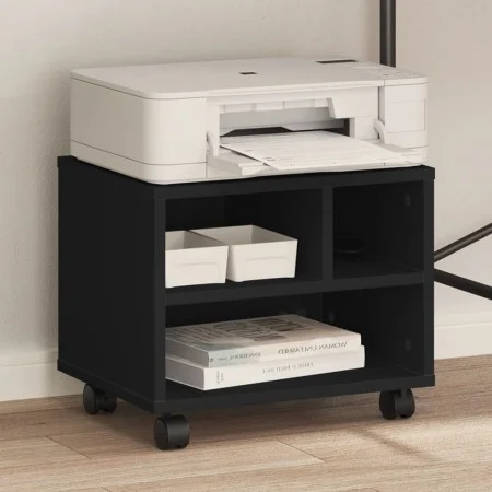 Soporte para impresora con ruedas negro 41x32x34,5 cm de vidaXL, Soportes para impresoras - Ref: Foro24-840612, Precio: 44,66...