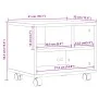 Soporte para impresora con ruedas negro 41x32x34,5 cm de vidaXL, Soportes para impresoras - Ref: Foro24-840612, Precio: 44,66...