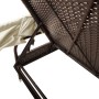 Tumbona con capota ratán sintético marrón de vidaXL, Tumbonas - Ref: Foro24-368189, Precio: 180,97 €, Descuento: %