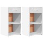 Mesitas de noche 2 uds madera de ingeniería blanco 35x34x65 cm de vidaXL, Mesitas de noche - Ref: Foro24-840577, Precio: 64,2...