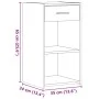 Mesitas de noche 2 uds madera de ingeniería blanco 35x34x65 cm by vidaXL, Nightstands - Ref: Foro24-840577, Price: 63,43 €, D...