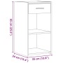Mesitas de noche 2 uds madera de ingeniería blanco 35x34x65 cm de vidaXL, Mesitas de noche - Ref: Foro24-840577, Precio: 64,2...