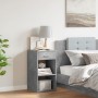 Mesita de noche madera de ingeniería gris hormigón 35x34x65 cm de vidaXL, Mesitas de noche - Ref: Foro24-840582, Precio: 37,0...