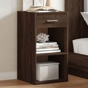 Mesitas noche 2 uds madera ingeniería marrón roble 35x34x65 cm de vidaXL, Mesitas de noche - Ref: Foro24-840589, Precio: 66,3...