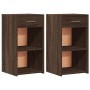 Mesitas noche 2 uds madera ingeniería marrón roble 35x34x65 cm de vidaXL, Mesitas de noche - Ref: Foro24-840589, Precio: 67,0...