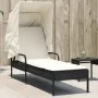 Sun lounger with black synthetic rattan hood by vidaXL, Loungers - Ref: Foro24-368188, Price: 192,41 €, Discount: %