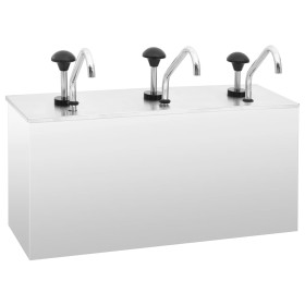 Dispensador de salsa de acero inoxidable 3 x 3,5 L de vidaXL, Dispensadores de condimentos - Ref: Foro24-51234, Precio: 311,9...
