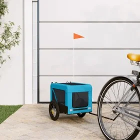 Pet Bicycle Trailer Iron Oxford Cloth Blue Black by vidaXL, pet strollers - Ref: Foro24-93911, Price: 97,25 €, Discount: %