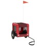 Remolque de bicicleta mascotas hierro tela Oxford rojo negro de vidaXL, Cochecitos para mascotas - Ref: Foro24-93908, Precio:...
