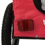 Remolque de bicicleta mascotas hierro tela Oxford rojo negro de vidaXL, Cochecitos para mascotas - Ref: Foro24-93908, Precio:...