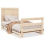 Estructura de cama con cabecero madera maciza pino 100x200 cm de vidaXL, Camas y somieres - Ref: Foro24-3281539, Precio: 145,...
