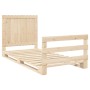 Estructura de cama con cabecero madera maciza pino 100x200 cm de vidaXL, Camas y somieres - Ref: Foro24-3281539, Precio: 145,...