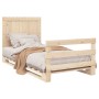 Estructura de cama con cabecero madera maciza pino 100x200 cm de vidaXL, Camas y somieres - Ref: Foro24-3281539, Precio: 145,...