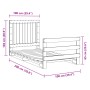 Estructura de cama con cabecero madera maciza pino 100x200 cm de vidaXL, Camas y somieres - Ref: Foro24-3281539, Precio: 145,...