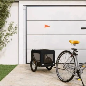 Pet Bicycle Trailer Iron Oxford Cloth Black by vidaXL, pet strollers - Ref: Foro24-93919, Price: 97,78 €, Discount: %