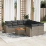 Set de muebles de jardín 9 pzas y cojines ratán sintético gris en Conjuntos de jardín | Comprar online en Foru.es