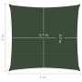 Toldo de vela HDPE verde oscuro 160 g/m² 3x3 m de vidaXL, Sombrillas - Ref: Foro24-311439, Precio: 28,63 €, Descuento: %