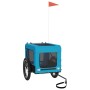 Remolque de bicicleta mascotas hierro tela Oxford azul negro de vidaXL, Cochecitos para mascotas - Ref: Foro24-93918, Precio:...