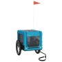 Remolque de bicicleta mascotas hierro tela Oxford azul negro de vidaXL, Cochecitos para mascotas - Ref: Foro24-93918, Precio:...