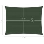 Toldo de vela verde oscuro HDPE 160 g/m² 2x3 m de vidaXL, Sombrillas - Ref: Foro24-311447, Precio: 25,68 €, Descuento: %